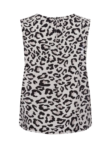 comma Blusenshirt in hellgrau schwarz - 0001