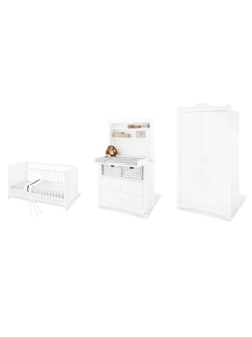 Pinolino Kinderzimmer-Set Florentina breit inkl. breitem Regalaufsatz, 4-tlg.