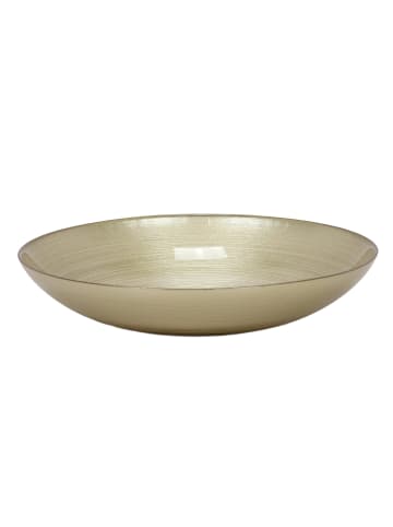 Home&Styling Collection Dekoschale aus Glas in Golden, Ø 30 x (H) 6 cm