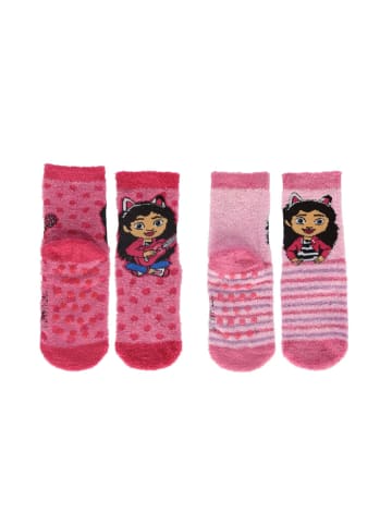 Gabby's Dollhouse Socken für Kinder Kuschelsocken im 2er-Pack in rosa