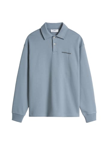 Polo-Sweatshirt relaxed in Bashed Nickle
