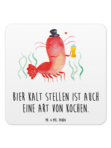 Mr. & Mrs. Panda Untersetzer Set Hummer Weizen mit Spruch in Weiß