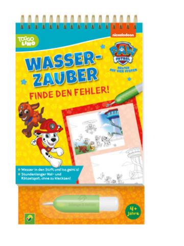 Schwager & Steinlein Buch - PAW Patrol Wasserzauber I Finde den Fehler. Einfach mit Wasser malen