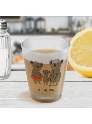Mr. & Mrs. Panda Schnapsglas Koala Familie ohne Spruch in Transparent
