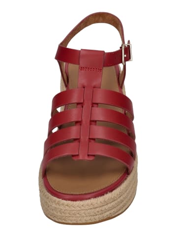 fitflop Sandaletten PLATFFORMS ESPADR. LEATHER FISHERMAN WEDGE SANDALS in rot