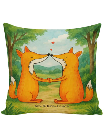 Mr. & Mrs. Panda kuschelkissen 40x40 Füchse Liebe Design ohne Sp... in Weiß