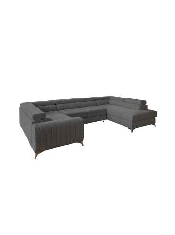 MF Design Luisa Recamiere Rechts in Charcoal -  (L) 202 x (B) 347 x (H) 92 cm