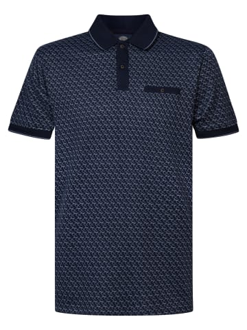 Petrol Industries Poloshirt mit All-over Muster Beachcomber in Blau
