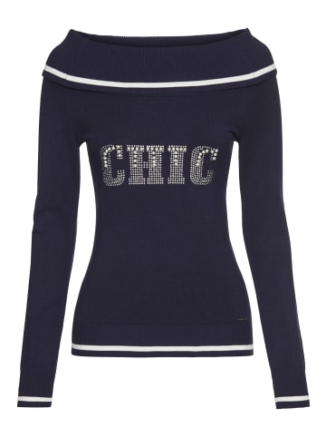 Laura Scott Carmenpullover in marine
