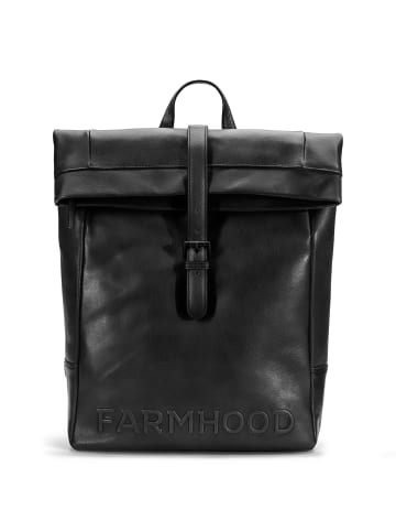 Farmhood Memphis Rucksack Leder 41 cm Laptopfach in black