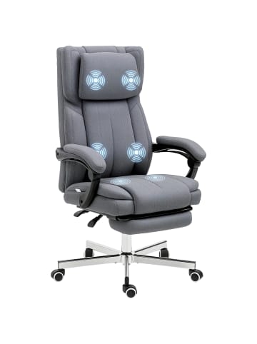 Vinsetto Bürostuhl-65L x 61B x 108-118H cm-Grau