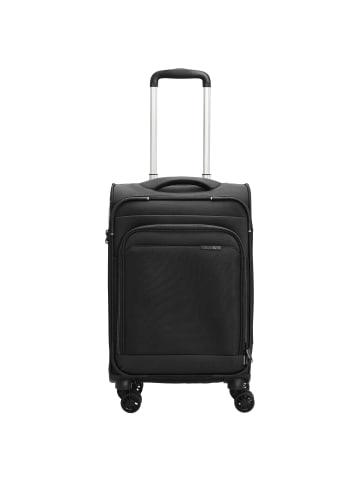 D&N Travel Line 9504 - 4-Rollen-Kabinentrolley S 55 cm (black) in schwarz