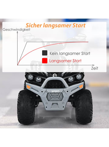 COSTWAY 12V Elektro Mini Quad mit Musik in Schwarz