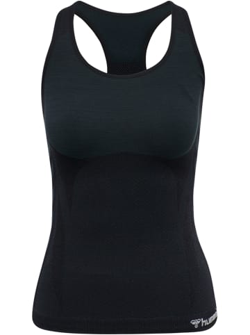 Hummel Hummel Top Hmlclea Yoga Damen Dehnbarem Atmungsaktiv Schnelltrocknend Nahtlosen in BLACK MELANGE