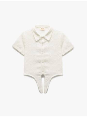 KOTON BLUSE SS in Ekru