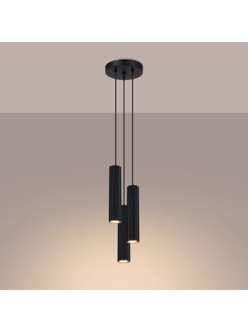 Licht-Erlebnisse Pendelleuchte (B)19.5 x (L)19.5 x (T)108 cm in Schwarz