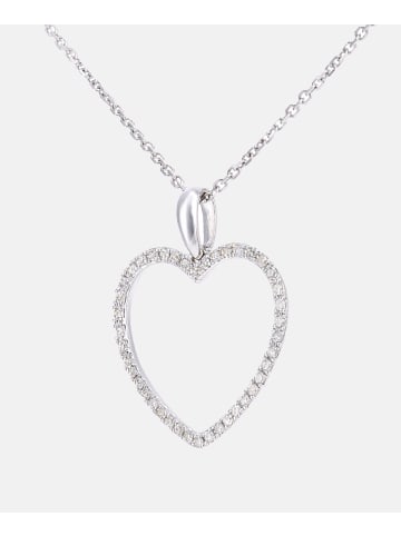 Diamant L'éternel Halskette mit Anhänger aus 375 Weißgold mit Diamant Herz-Design