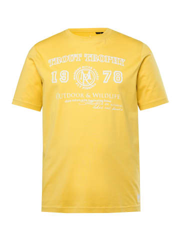 Men Plus Kurzarm T-Shirt in gold beige