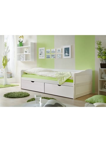 TICAA Sofabett Melanie inkl. Matratze und Rollrost in Weiß