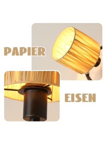 ZMH Deckenleuchte in Schwarz 3-flammige E14 schwenkbar Flurlampe