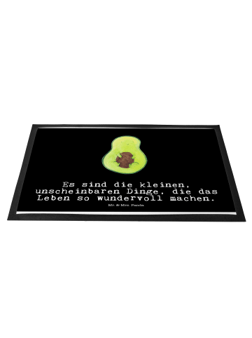 Mr. & Mrs. Panda Fußmatte Avocado Kern mit Spruch in Schwarz