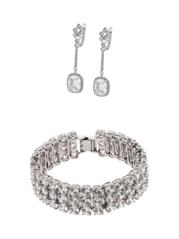 faina Women Jewelry Set in silver white