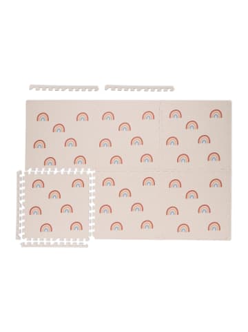 relaxdays 6 x Puzzlematte "Regenbogen" in Rosa