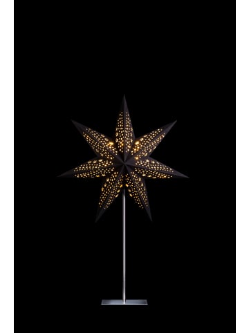 Sterntaler Dekostern | Weihnachtsstern Papier | Samt | Faltstern mit Ständer | Sc