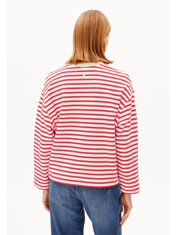 armedangels Langarmashirt Frankaa Marlen Stripe in rot beige