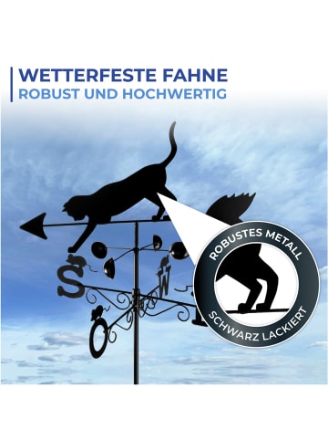 Maximex Wetterfahne Katze in Schwarz