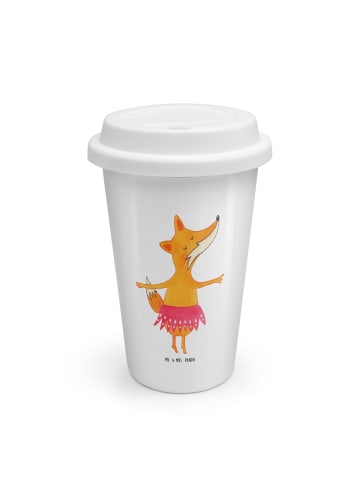 Mr. & Mrs. Panda Thermobecher Fuchs Ballerina ohne Spruch in Weiß