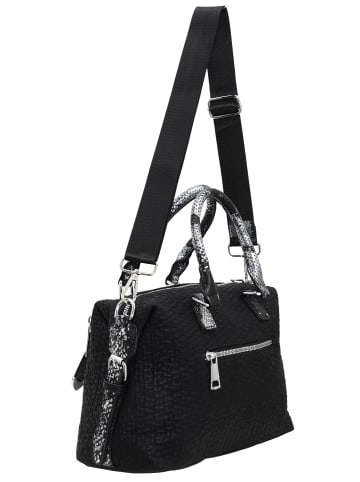 FELIPA Damen Handtasche in Schwarz Silber