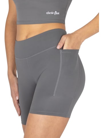 Circle Five 2x High Waist Sport Shorts in Anthrazit
