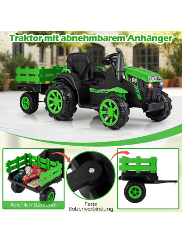 COSTWAY 24V Elektro Traktor Aufsitztraktor in Grün