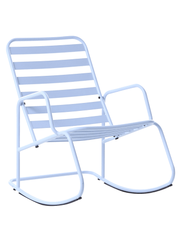 Beliani Schaukelstuhl TURI in Blau - (W) 66 x (H) 92 x (L) 96 cm