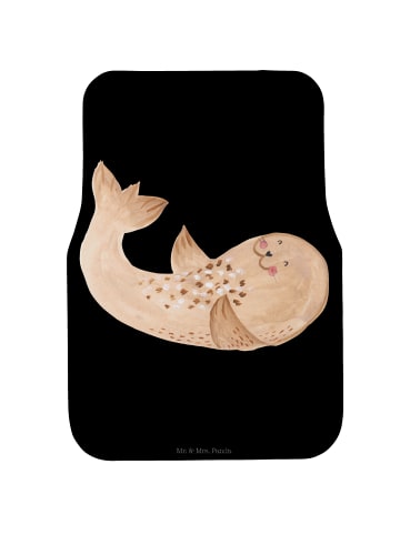 Mr. & Mrs. Panda Auto Fußmatte Robbe Liegen ohne Spruch in Schwarz
