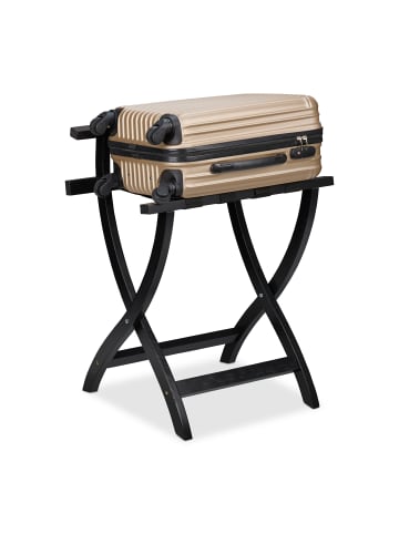 relaxdays 2 x Kofferständer in Schwarz - (B)60 x (H)75 x (T)41 cm