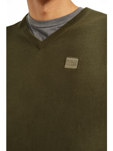 Polo Club Pullover in Dunkelolive