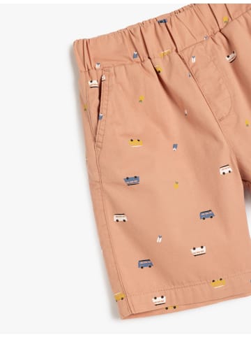 KOTON Shorts in Beige Gemustert