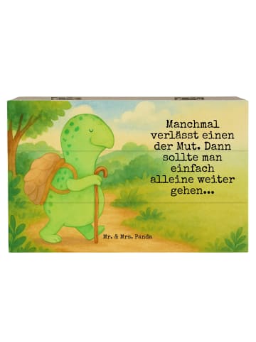 Mr. & Mrs. Panda Box Schildkröte Wanderer Design mit Spruch in Weiß