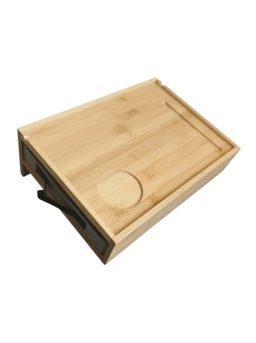 relaxdays Nachttisch klemmbar in Natur - (B)37 x (H)14 x (T)26,5 cm