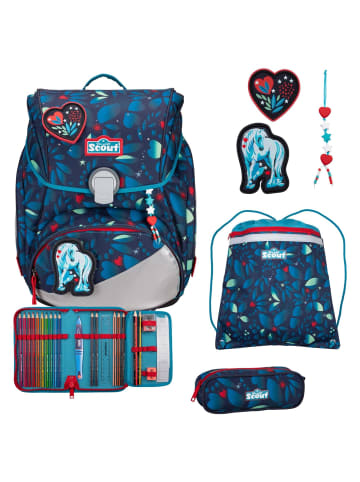 Scout Alpha Exklusiv LED - Schulranzen Set 4tlg. (Planes) in White Unicorn