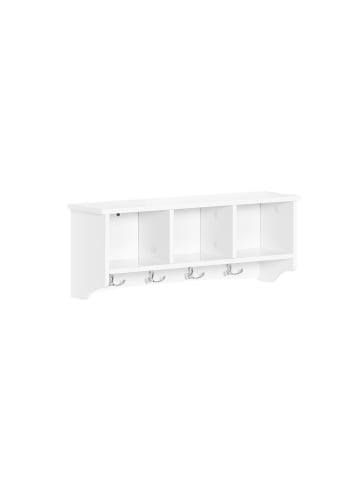 SoBuy Wandgarderobe in Reinweiß - (W) 15 x (H) 23 x (L) 60 cm