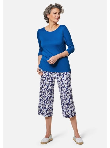 GOLDNER Kurzgröße:  Trageangenehmes Stretch-Viskoseshirt in royalblau