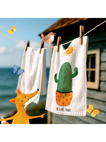 Mr. & Mrs. Panda gäste wc handtuch Kaktus Sonne ohne Spruch in Weiß