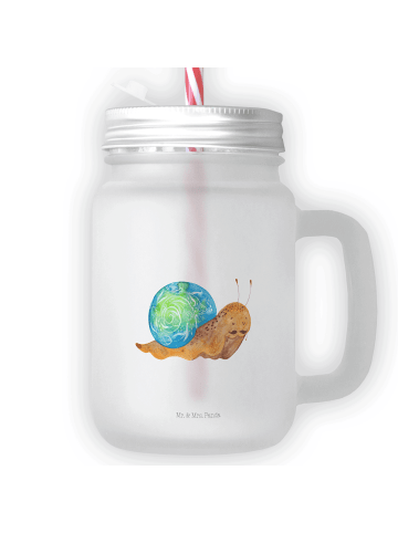 Mr. & Mrs. Panda Limonadenglas Schnecke Sir ohne Spruch in Transparent