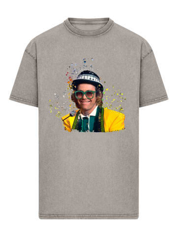 F4NT4STIC Oversize T-Shirt TV Times Elton John At The Piano 1977 in Asphalt