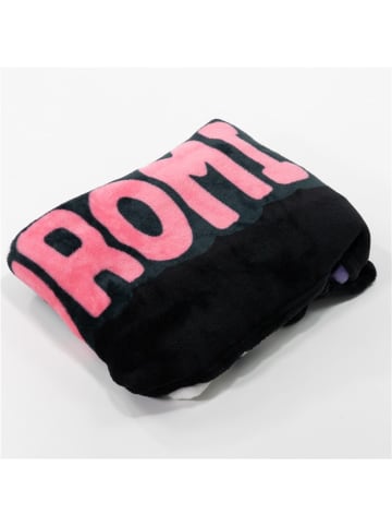 COFI 1453 Kuromi Flanell Decke 110x150 cm Weiche Kuscheldecke für Erwachsene in Schwarz