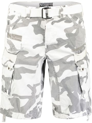 Geographical Norway Short "Panoramique New Camo Men 063" in Weiß