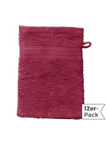 REDBEST Frottier Waschhandschuh 12er-Pack Chicago in weinrot